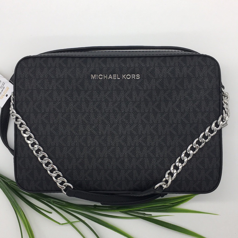 MICHAEL KORS LG EW CROSSBODY Bag Black - Picture 1 of 8